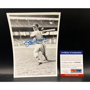 PSA 1940s Stan Musial Autographed Photo Musial Rookie Stan the Man Cardinals